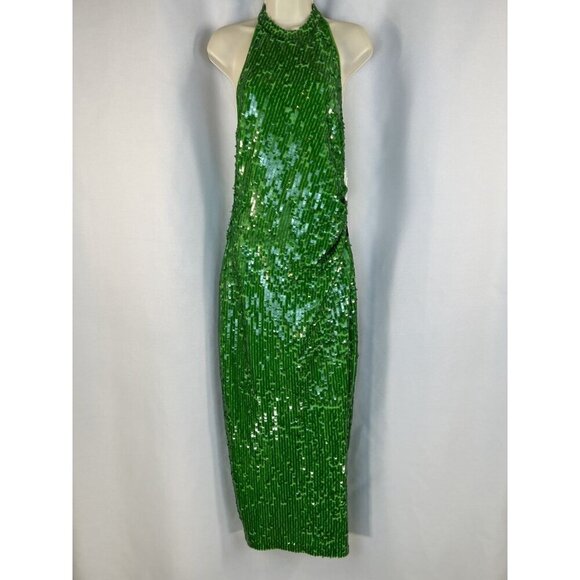 NWT Ronny Kobo Green Sequin Alix Maxi Dress $578 - Picture 3 of 13